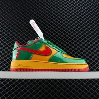 Nike Air Force 1 बहुरंगी चमकदार पेटेंट लेदर लाइफस्टाइल स्नीकर