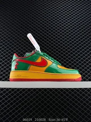 Nike Air Force 1 Multicolor Glossy Patent Leather Lifestyle Sneakers 1
