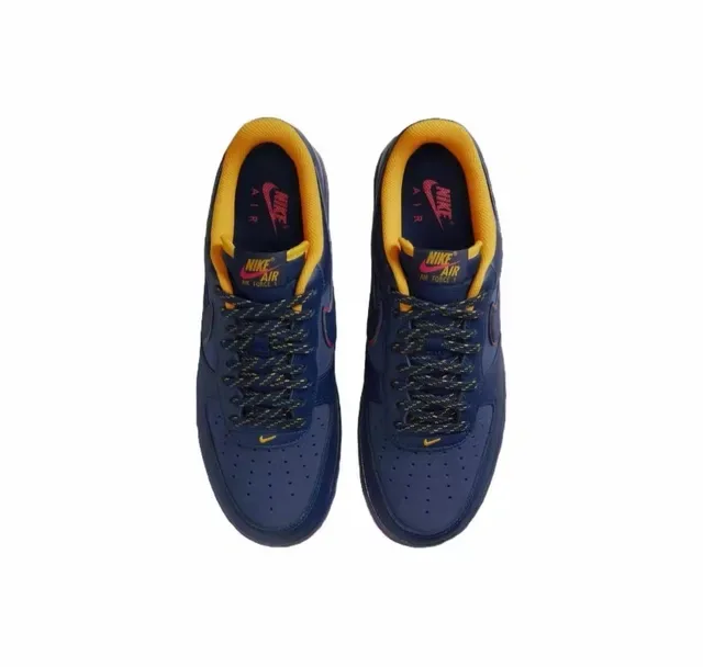 Nike Air Force 1 Navy Red Yellow Lifestyle Sneakers 3