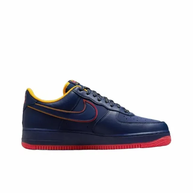 Nike Air Force 1 Navy Red Yellow Lifestyle Sneakers 5
