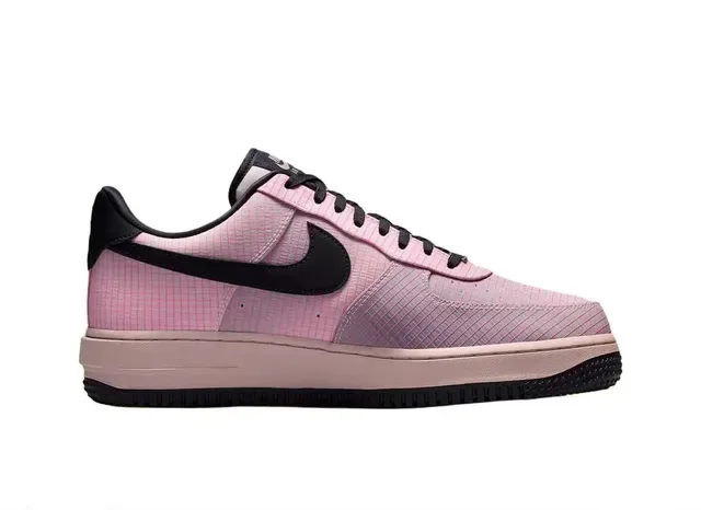 Nike Air Force 1 Sneakers Lifestyle Rose Grid Noir avec Swoosh 6