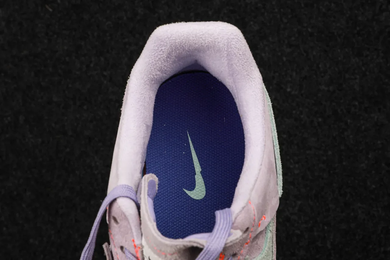 Nike Air Force 1 Purple Blue Suede Upper Contrast Stitching Lifestyle Sneakers 2