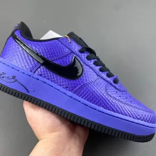 Nike Air Force 1 Purple Snakeskin Texture Lifestyle Sneakers