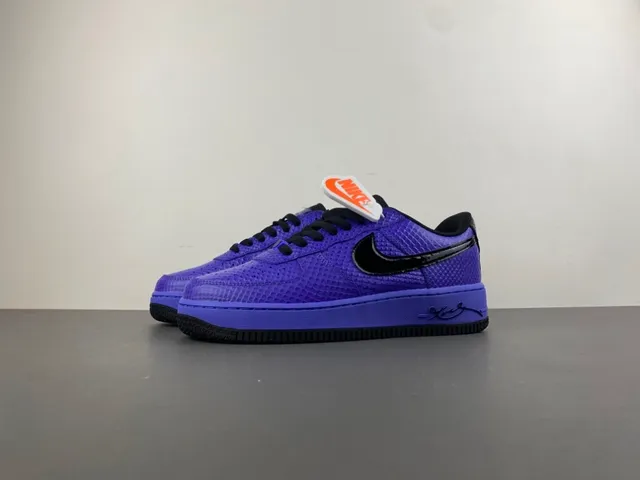 Nike Air Force 1 Purple Snakeskin Texture Lifestyle Sneakers 10
