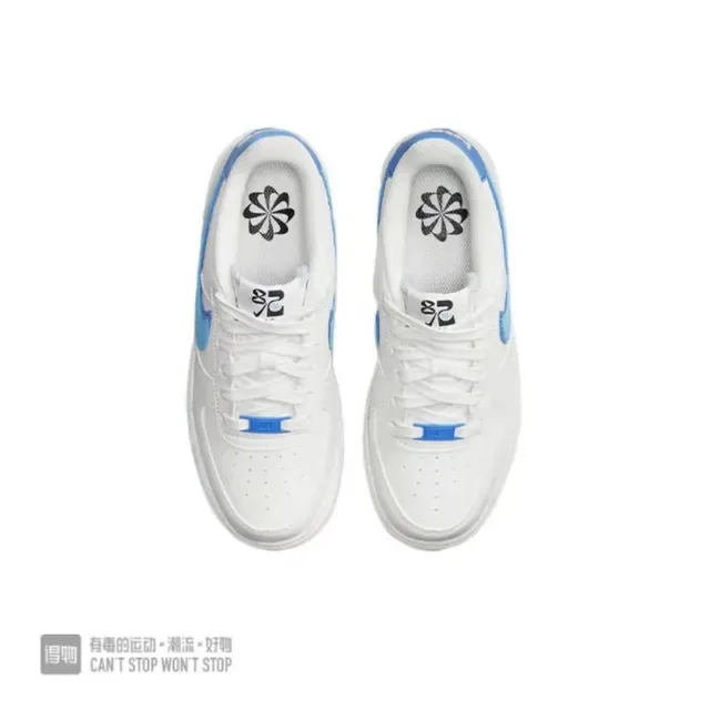 Nike Air Force 1 أبيض وأزرق فاتح أحذية أسلوب حياة 4