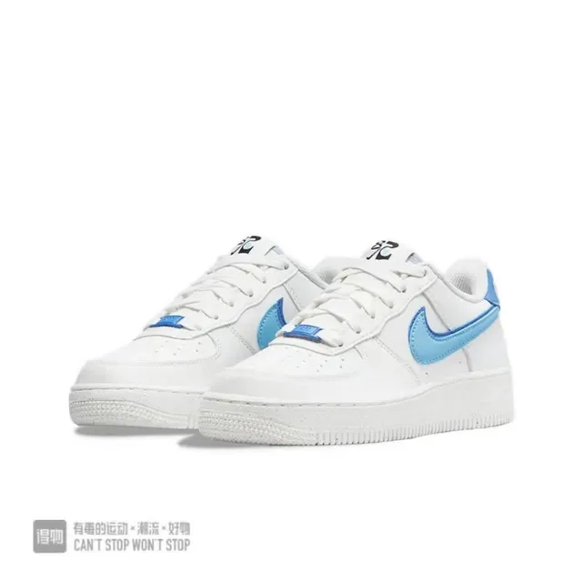 Nike Air Force 1 أبيض وأزرق فاتح أحذية أسلوب حياة 5