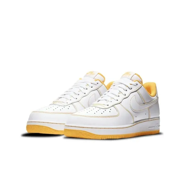 Nike Air Force 1 White and Yellow baskets lifestyle 2