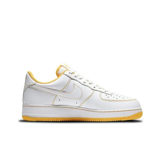 Nike Air Force 1 White and Yellow baskets lifestyle 3