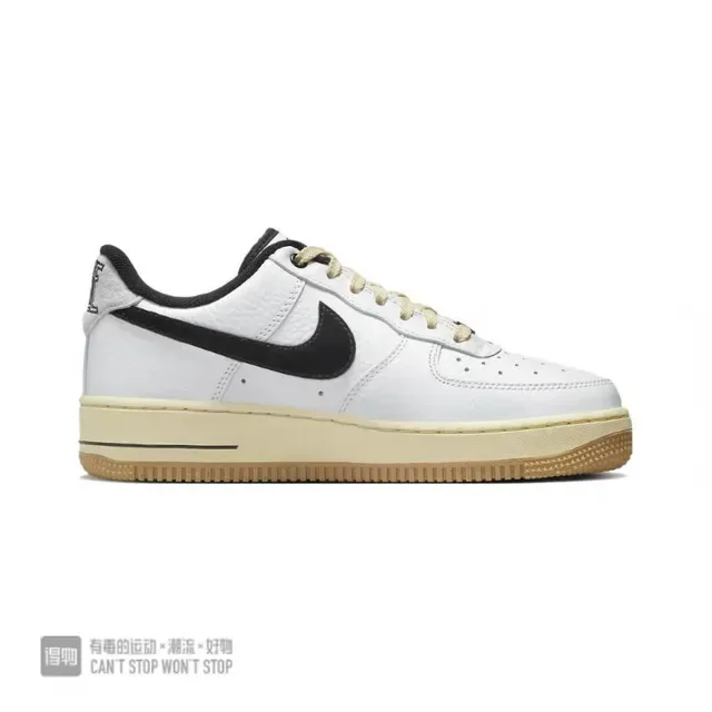 Nike Air Force 1 Blanc Noir Gomme Lifestyle Sneakers 2