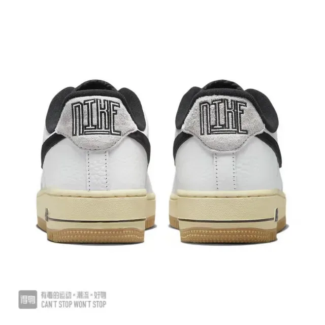Nike Air Force 1 Blanc Noir Gomme Lifestyle Sneakers 4
