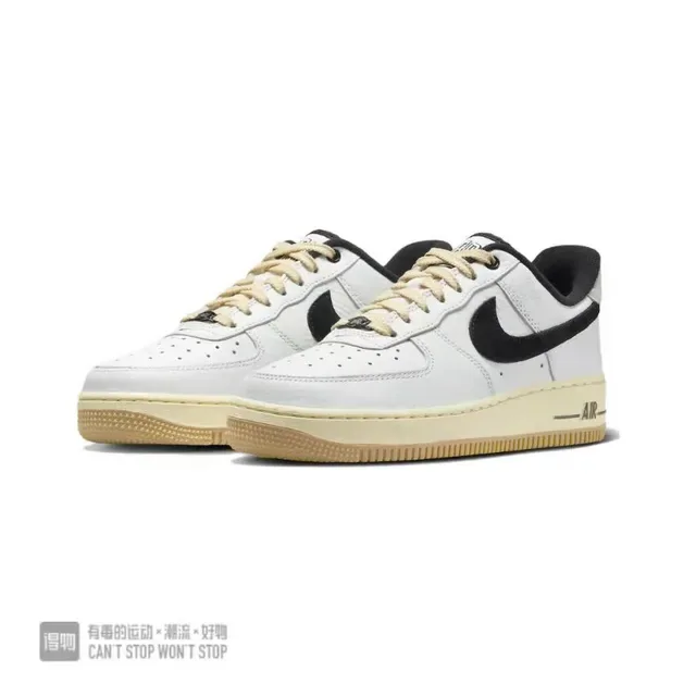 Nike Air Force 1 Blanc Noir Gomme Lifestyle Sneakers 6