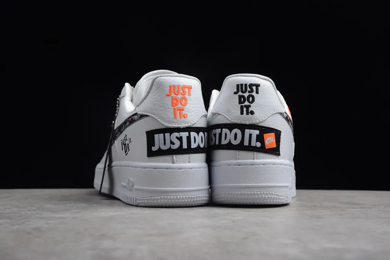 Nike Air Force 1 White Just Do It Graphic Lifestyle Sneakers 2