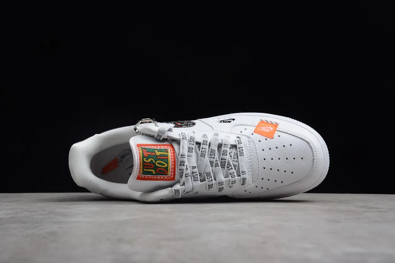 Nike Air Force 1 White Just Do It Graphic Lifestyle Sneakers 4