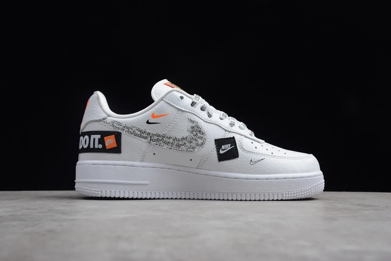 Nike Air Force 1 White Just Do It Graphic Lifestyle Sneakers 5