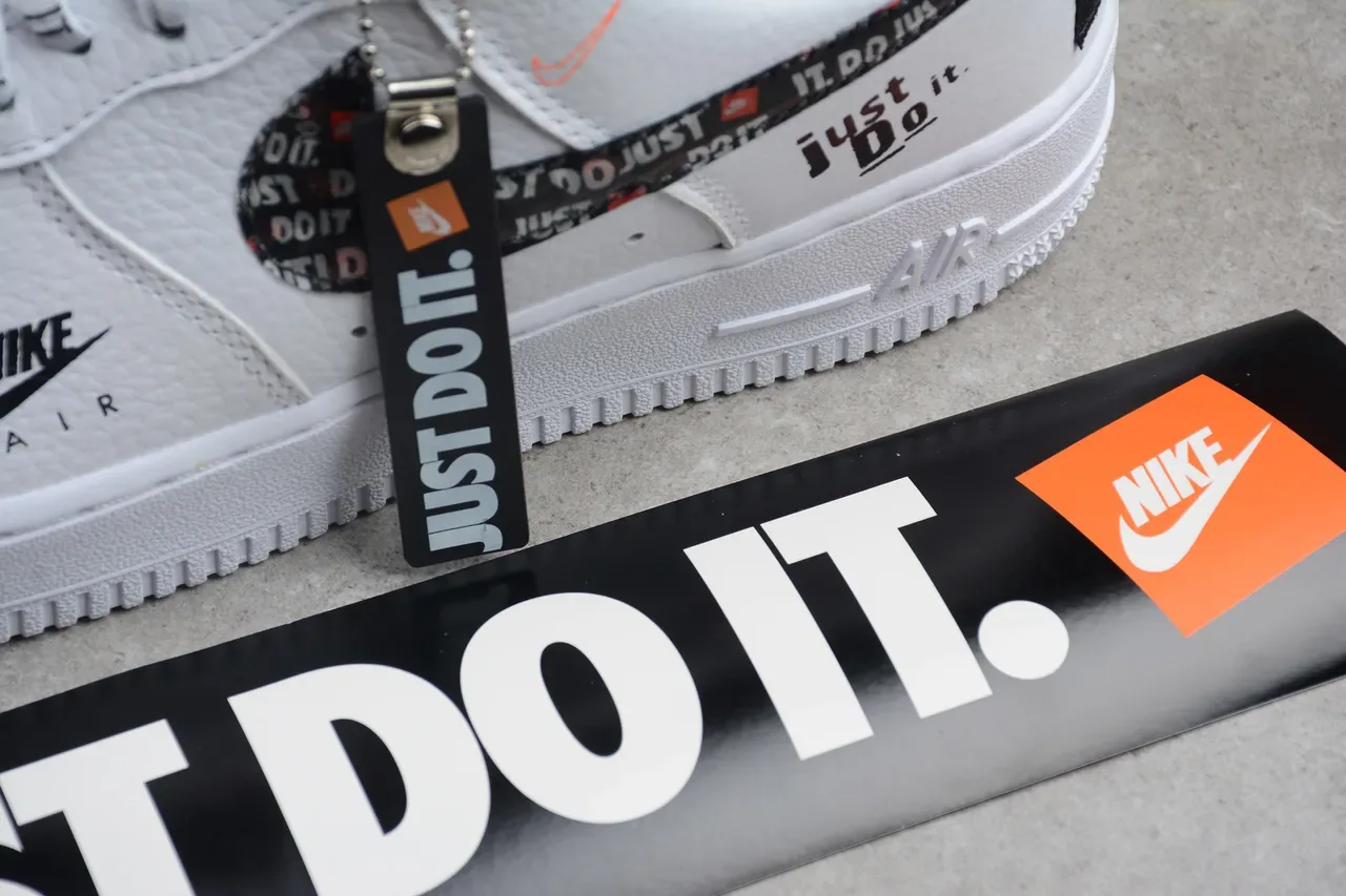 Nike Air Force 1 White Just Do It Graphic Lifestyle Sneakers 13