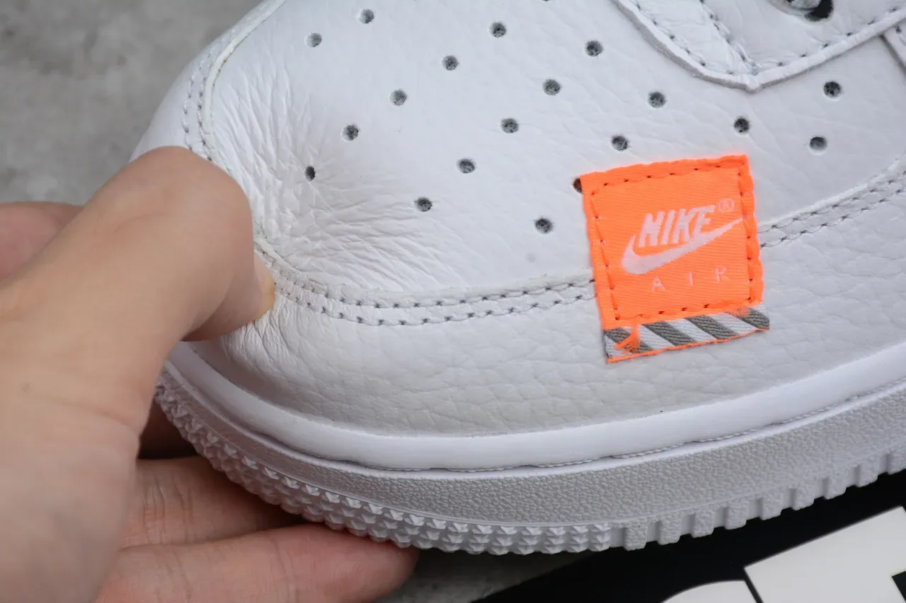 Nike Air Force 1 White Just Do It Graphic Lifestyle Sneakers 14