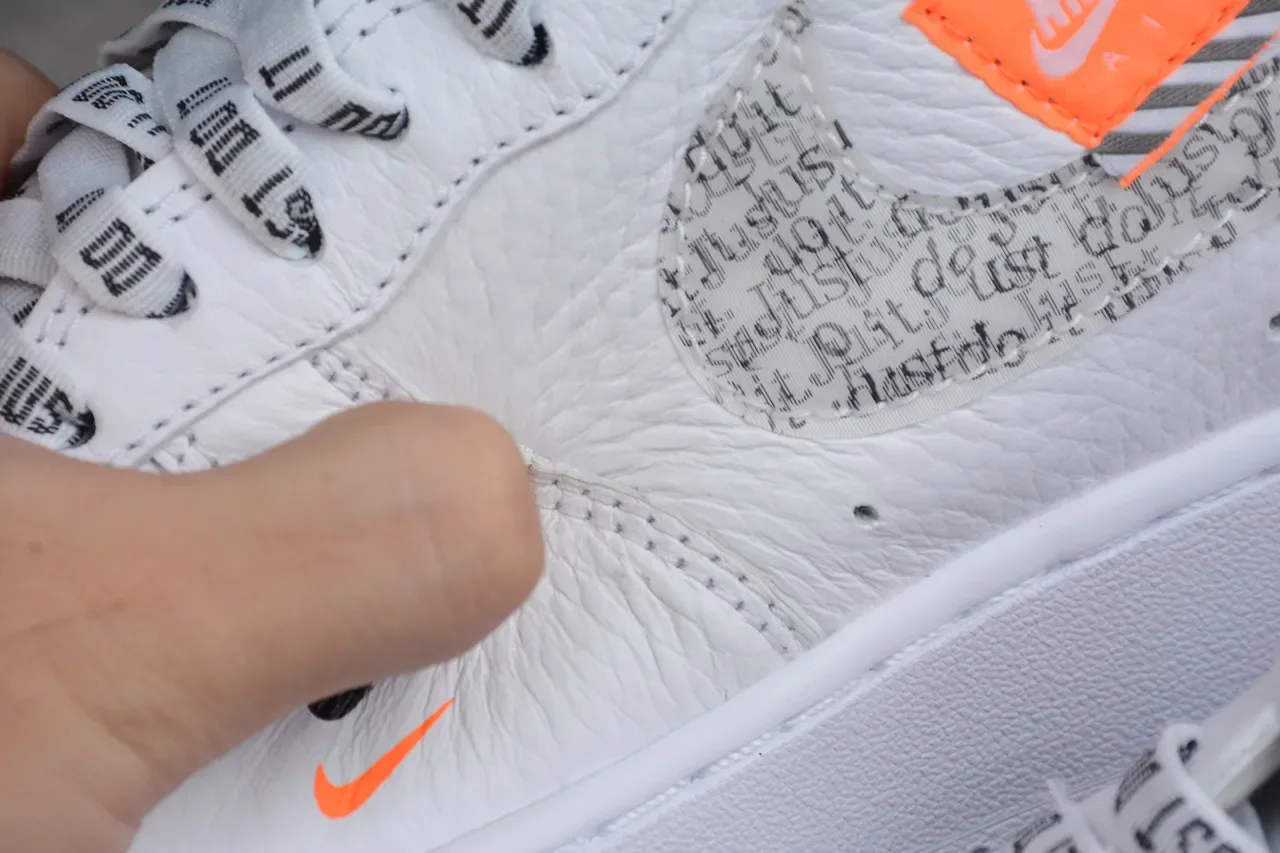 Nike Air Force 1 White Just Do It Graphic Lifestyle Sneakers 15