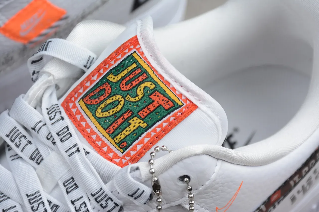 Nike Air Force 1 White Just Do It Graphic Lifestyle Sneakers 16