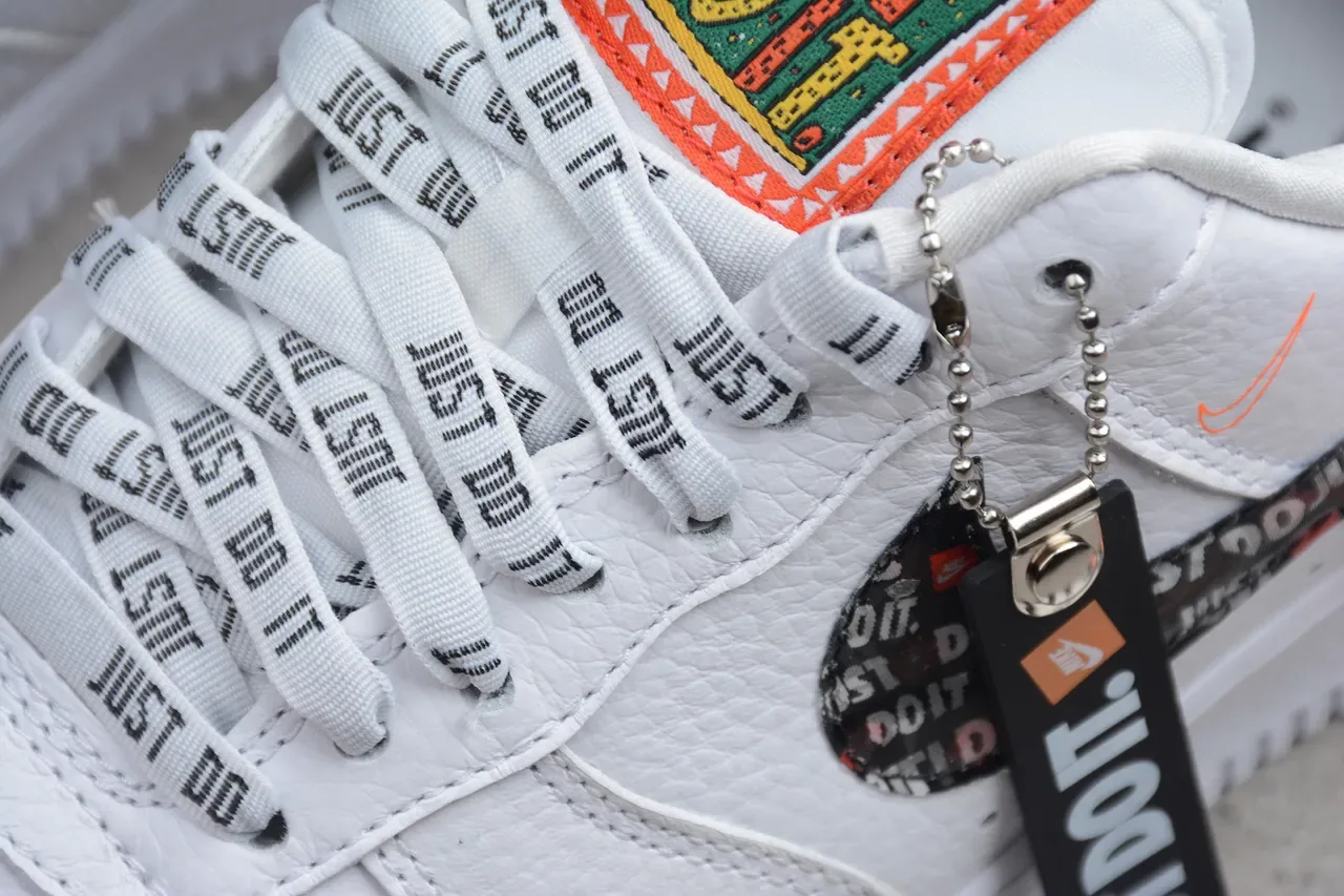 Nike Air Force 1 White Just Do It Graphic Lifestyle Sneakers 17