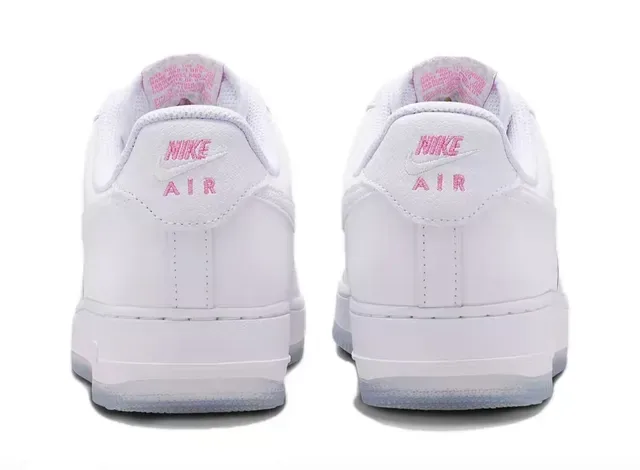 Nike Air Force 1 White Pink Swoosh Lifestyle Sneakers 3