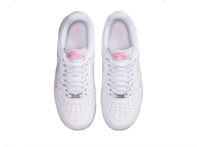 Nike Air Force 1 White Pink Swoosh Lifestyle Sneakers 4