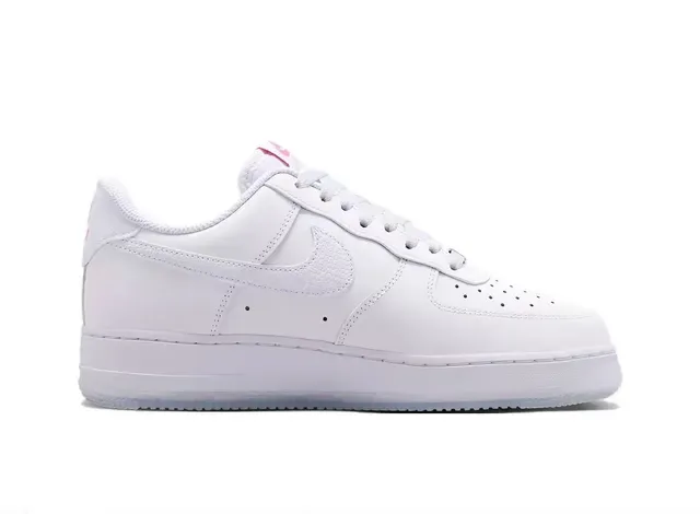 Nike Air Force 1 White Pink Swoosh Lifestyle Sneakers 6