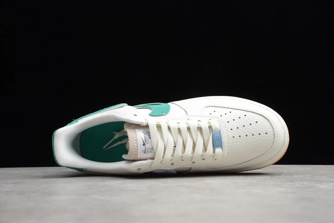 Nike Air Force 1 White Teal Suede Lifestyle Sneakers 14