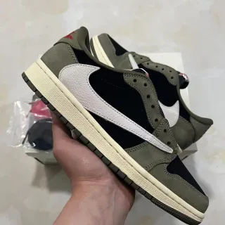 Nike Air Jordan 1 Army Green Black Olive Suede Textile Base Lifestyle Sneakers