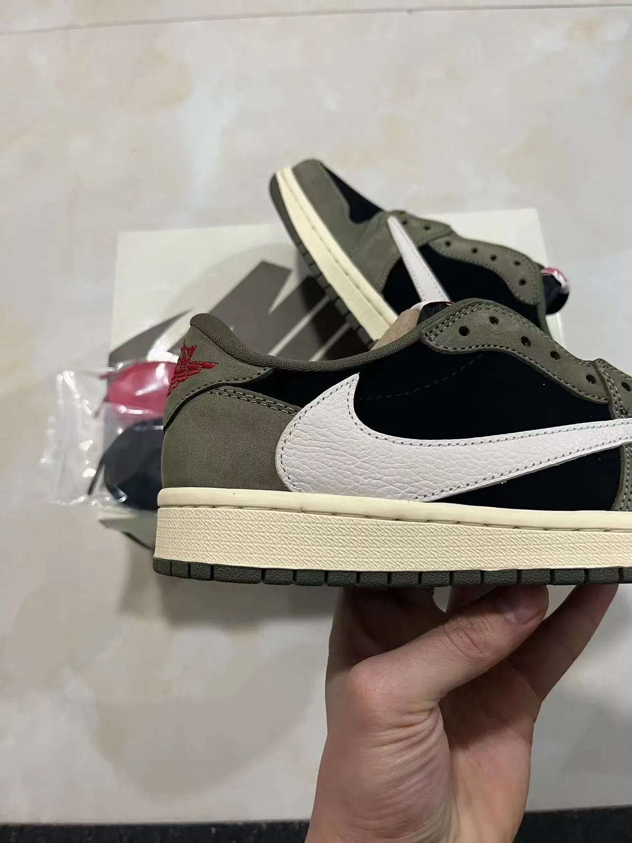 Nike Air Jordan 1 Army Green Black Olive Suede Textile Base Lifestyle Sneakers 7
