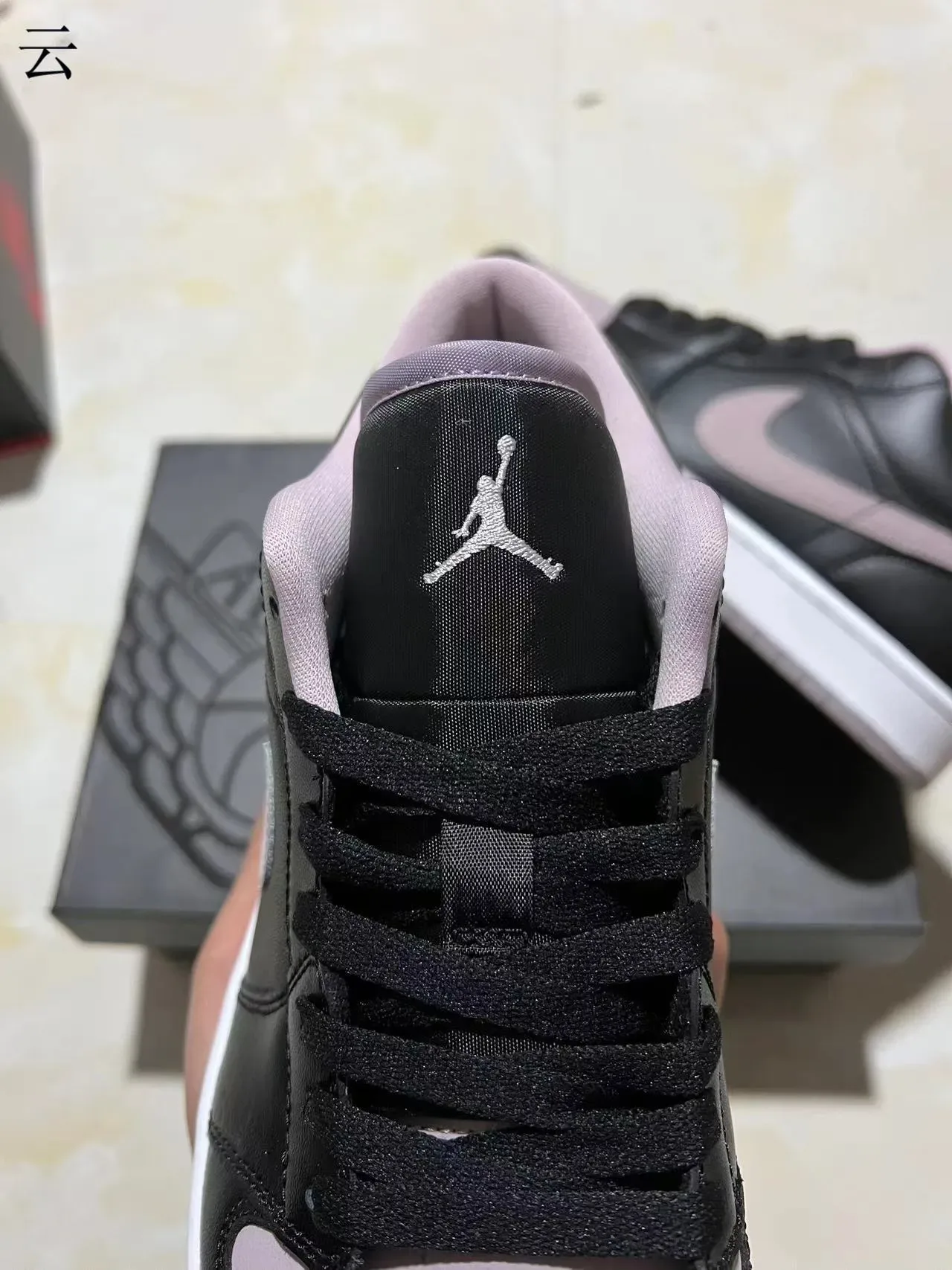 Nike Air Jordan 1 Low Black Pink Lifestyle Sneakers 5