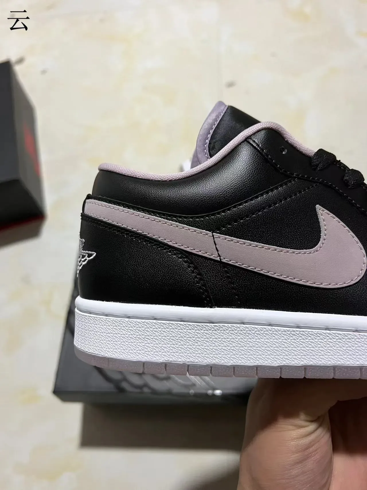Nike Air Jordan 1 Low Black Pink Lifestyle Sneakers 8
