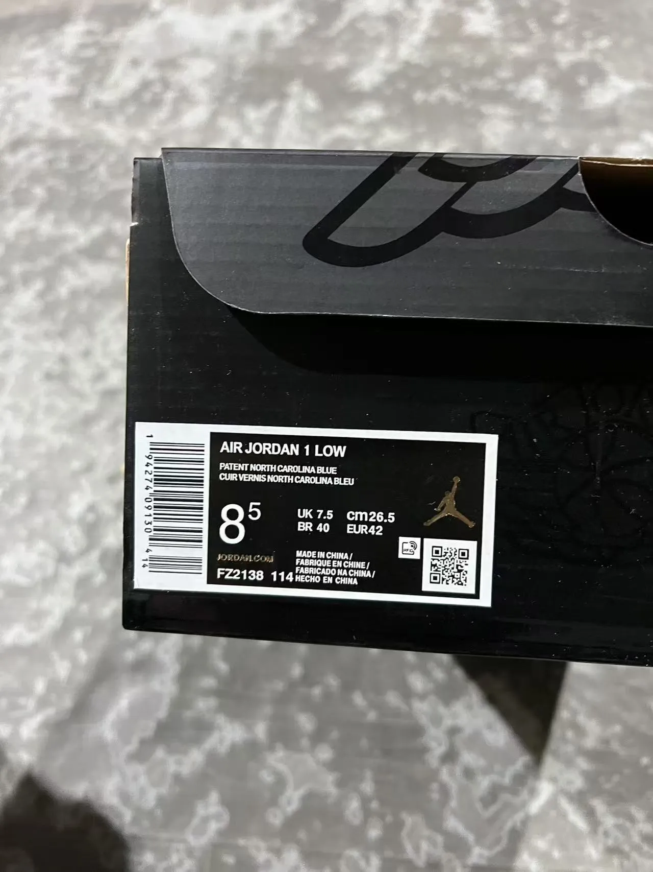 Nike Air Jordan 1 Low Glossy Blue and White Lifestyle Sneakers 10