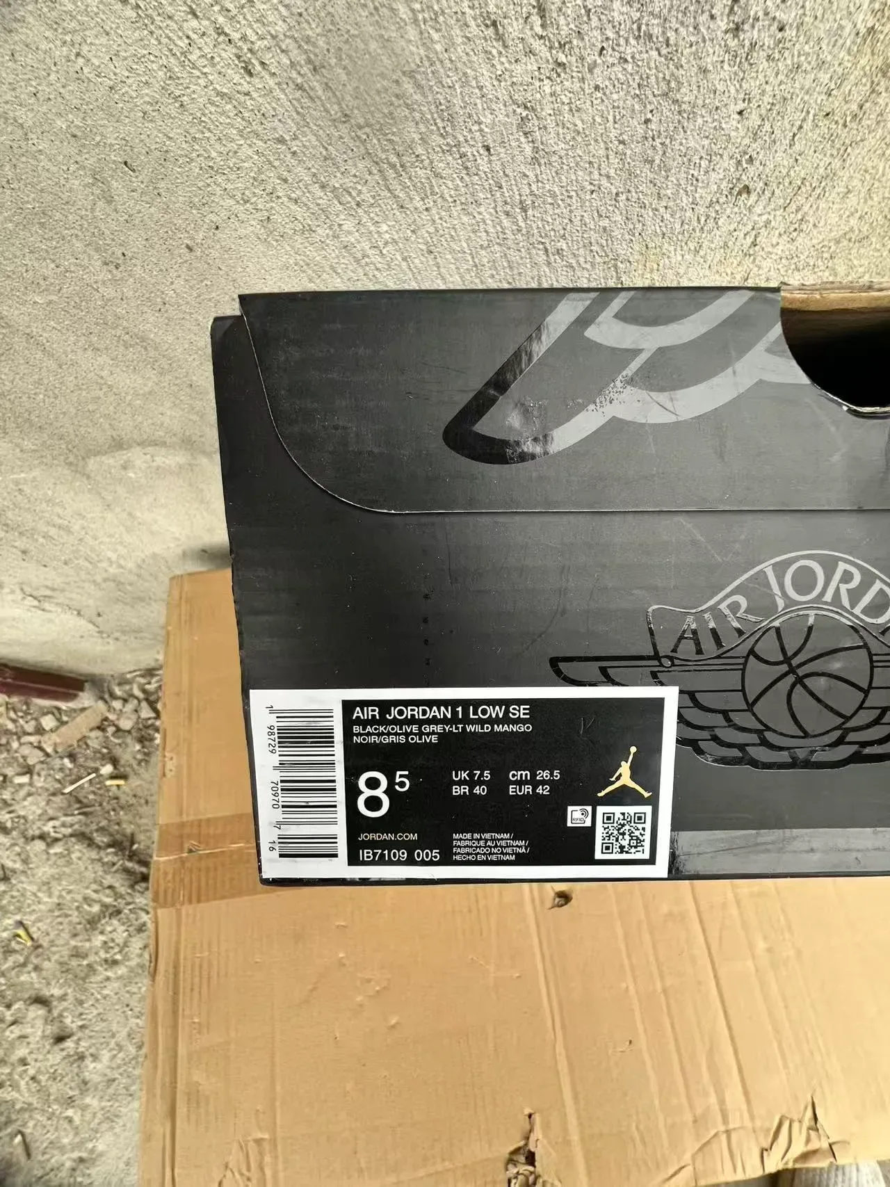 Nike Air Jordan 1 Low Gray and Black Lifestyle Sneakers 10