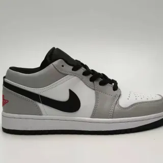 Nike Air Jordan 1 Low Gray White Black Lifestyle Sneakers