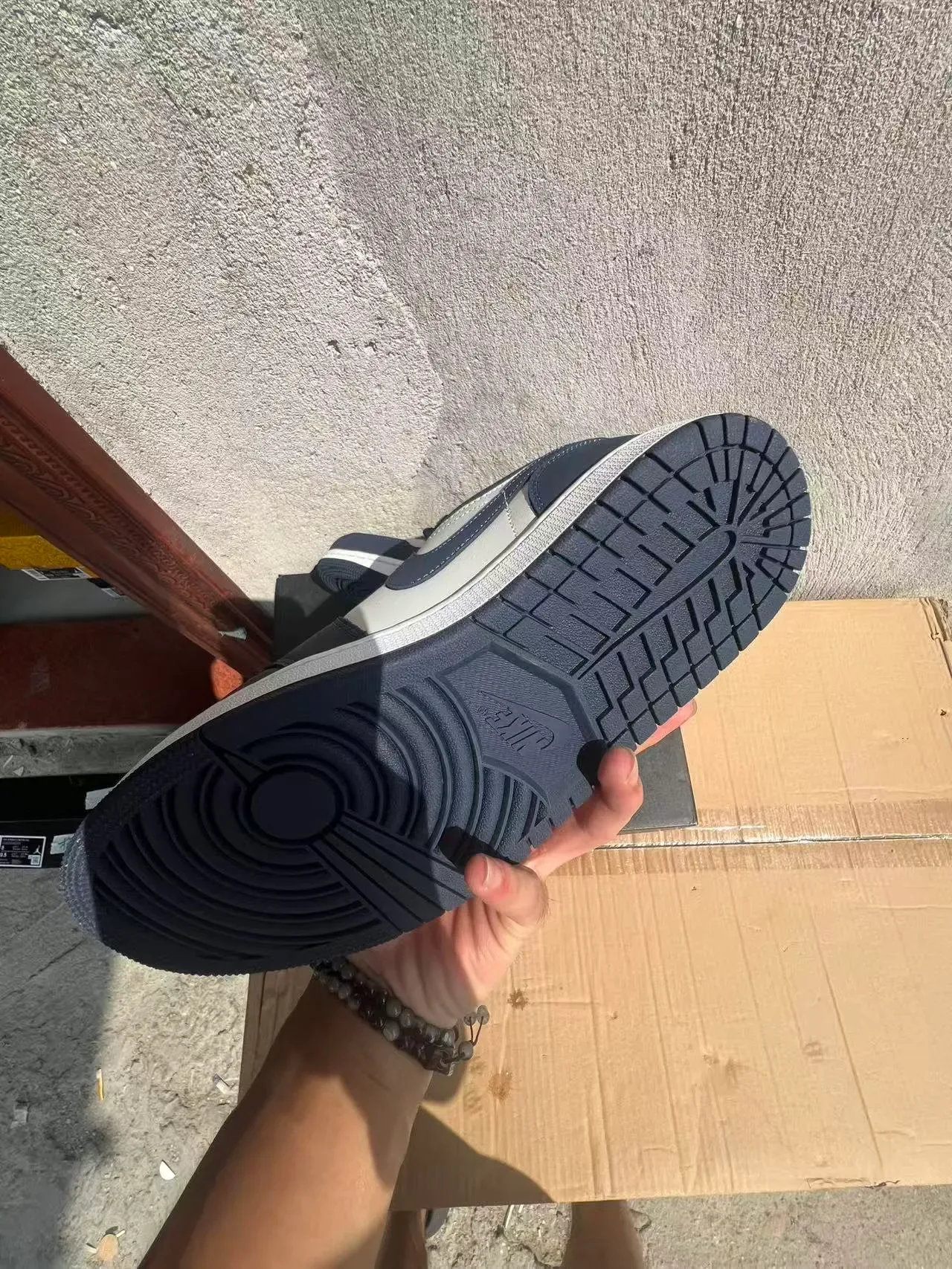 Nike Air Jordan 1 Low Navy White Lifestyle Sneakers 6