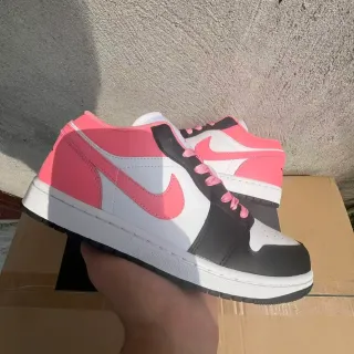 Nike Air Jordan 1 Low Pink White Black Lifestyle Sneakers