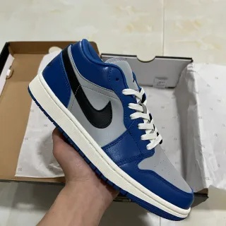 Nike Air Jordan 1 Low Royal Blue Gray Black Lifestyle Sneakers