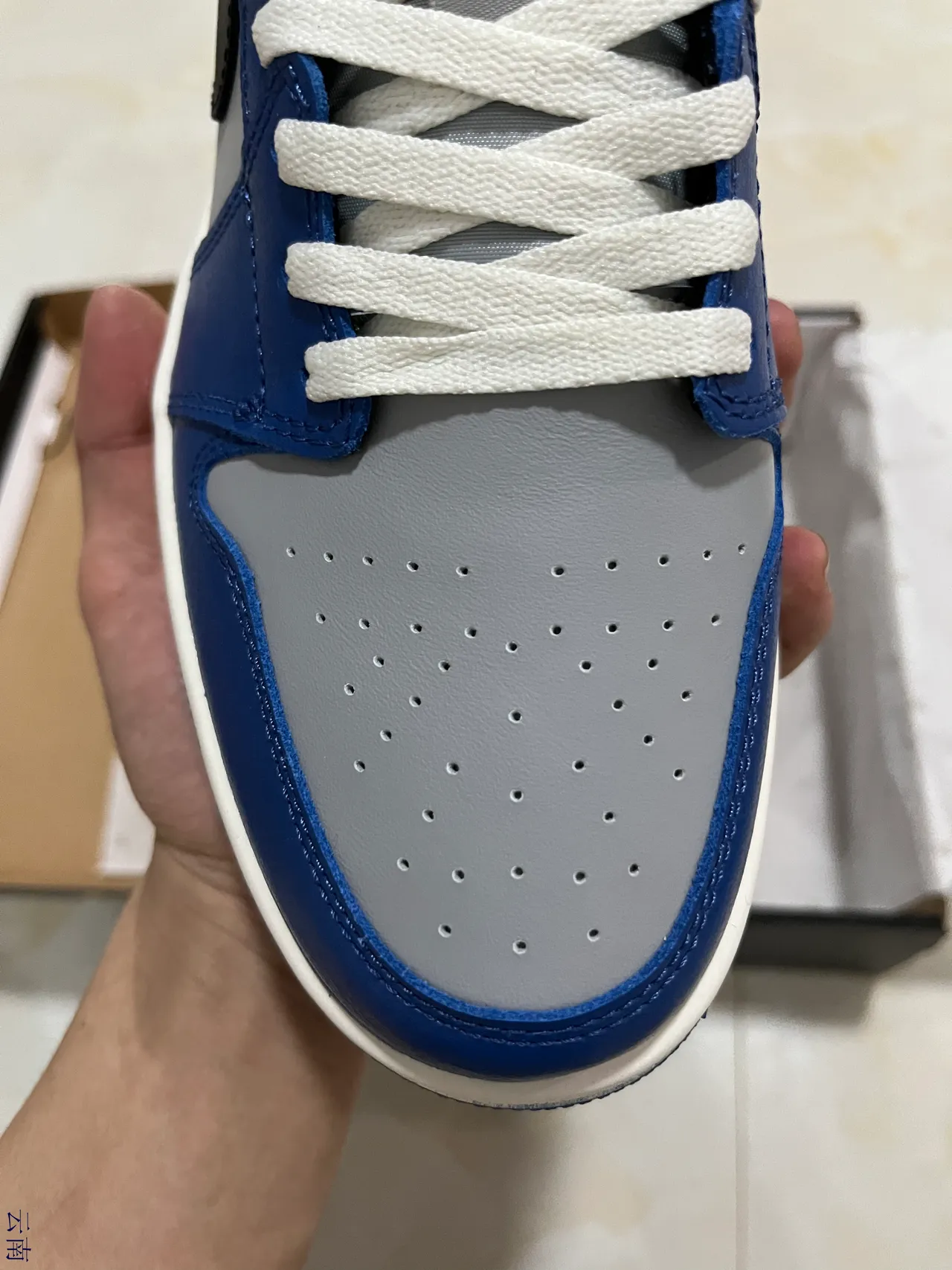 Nike Air Jordan 1 Low Royal Blue Gray Black Lifestyle Sneakers 3