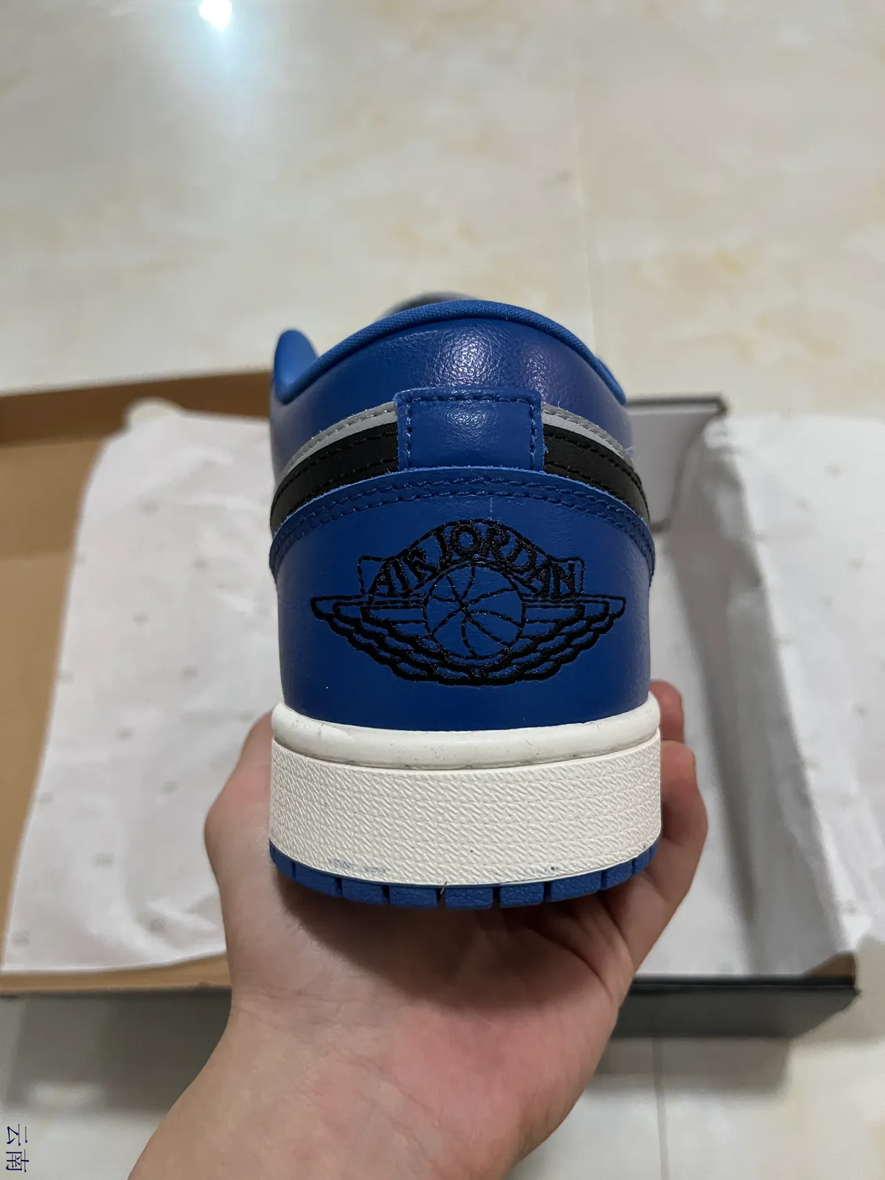 Nike Air Jordan 1 Low Royal Blue Gray Black Lifestyle Sneakers 6