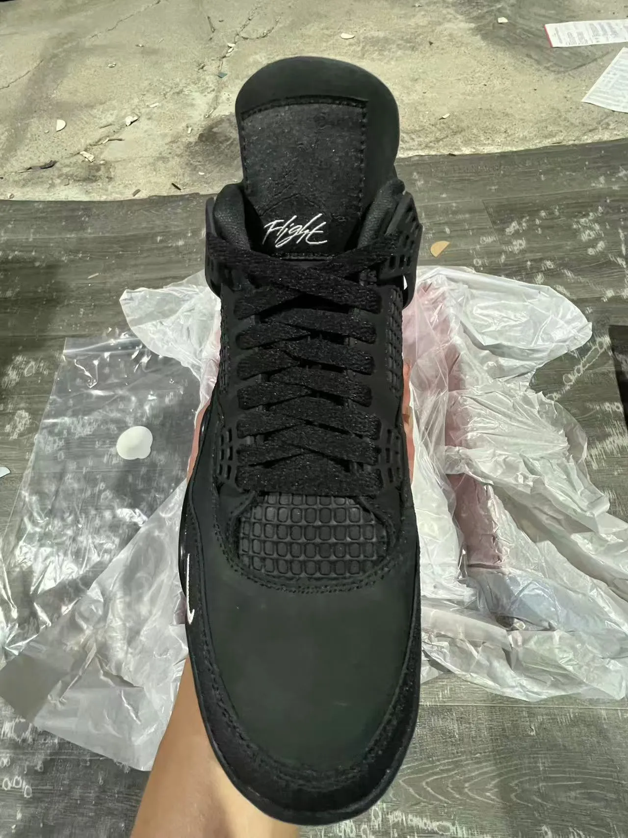Nike Air Jordan 4 Black Off-White Basketball Shoes 3