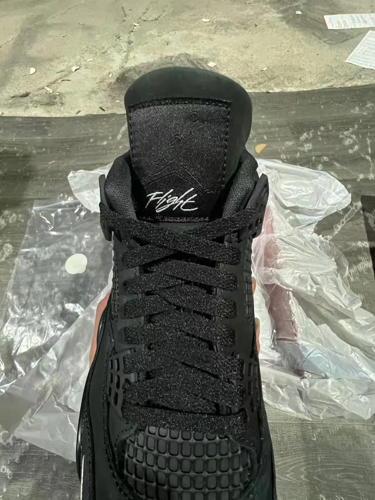 Nike Air Jordan 4 Black Off-White Basketball Shoes 4