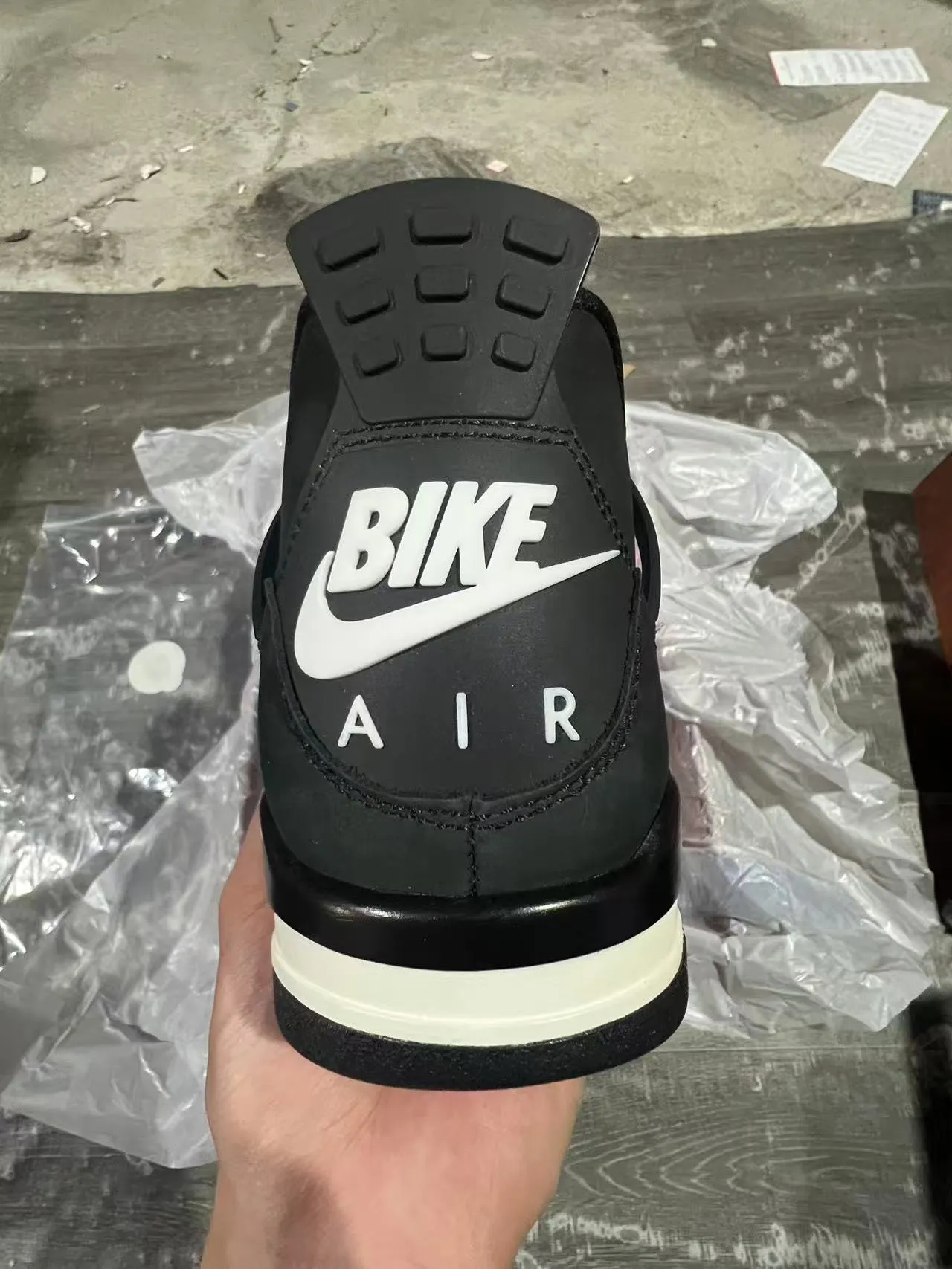 Nike Air Jordan 4 Black Off-White Basketball Shoes 8