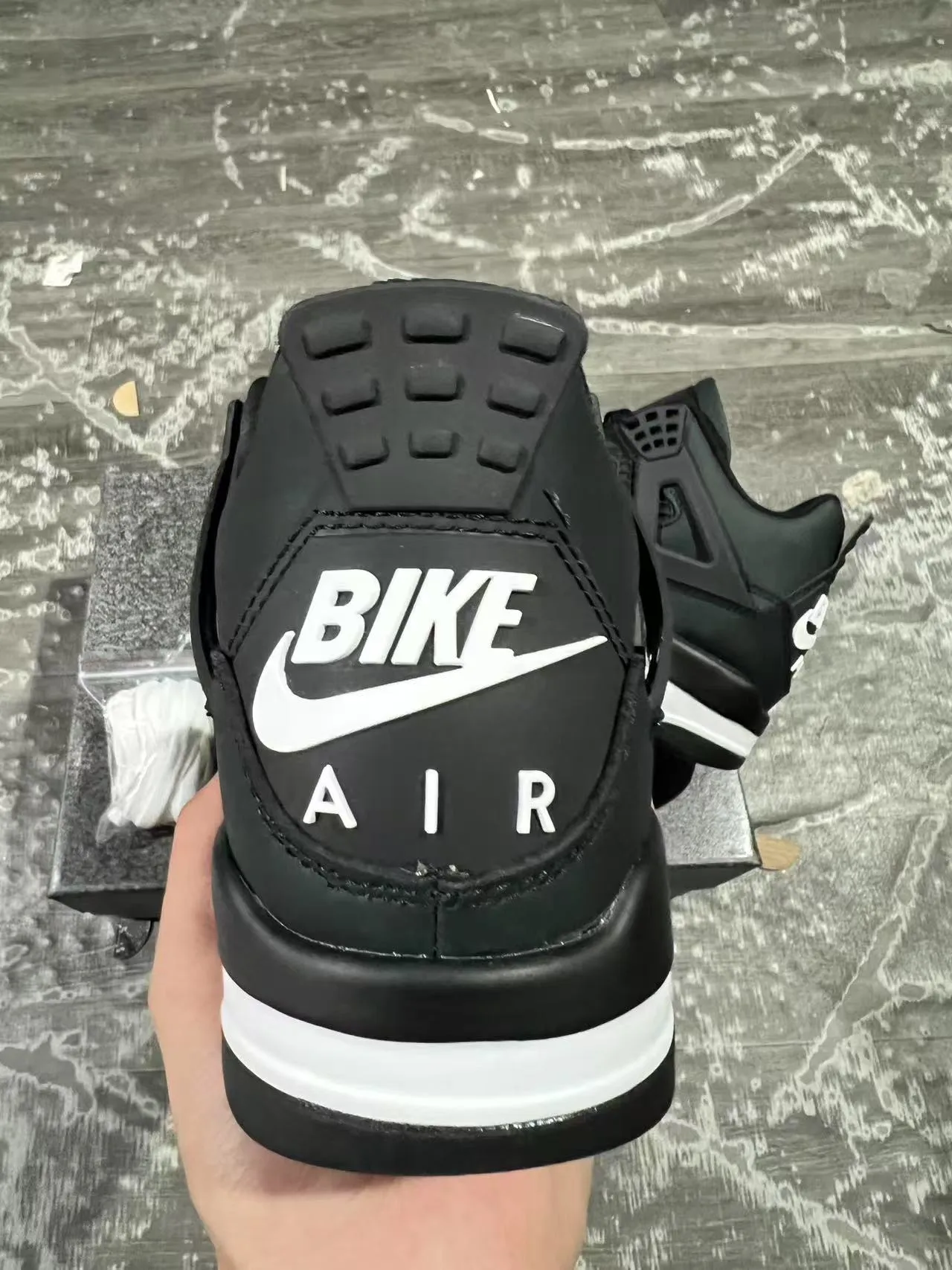 Nike Air Jordan 4 Black White Basketball Shoes 8