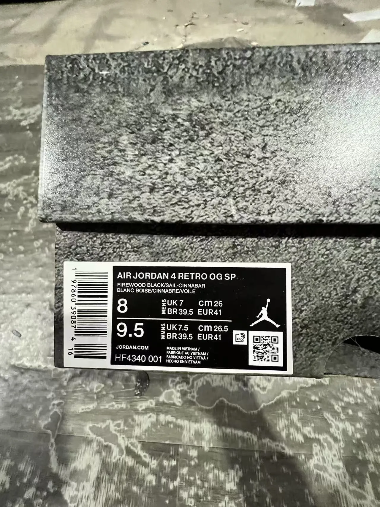 Nike Air Jordan 4 Black White Basketball Shoes 10
