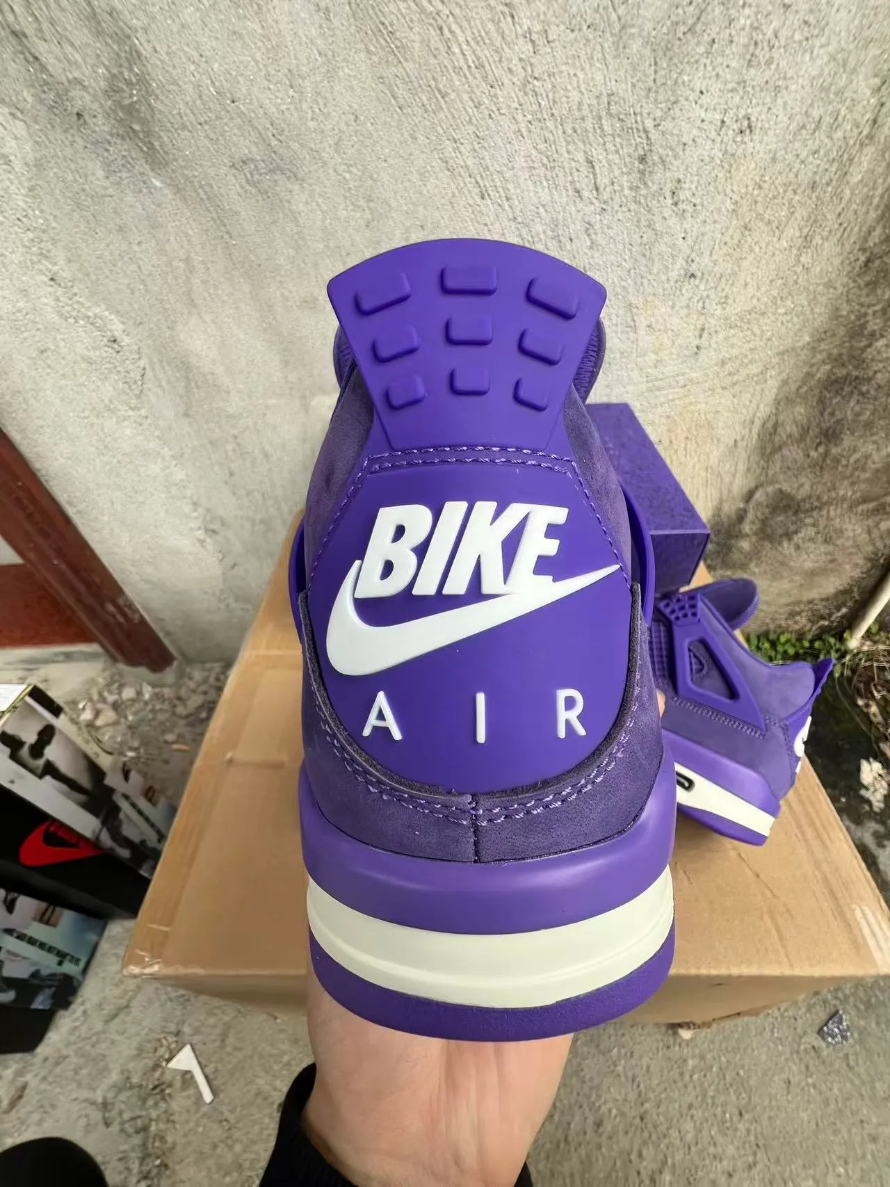 Nike Air Jordan 4 Monochromatic Purple Basketball Shoes 8
