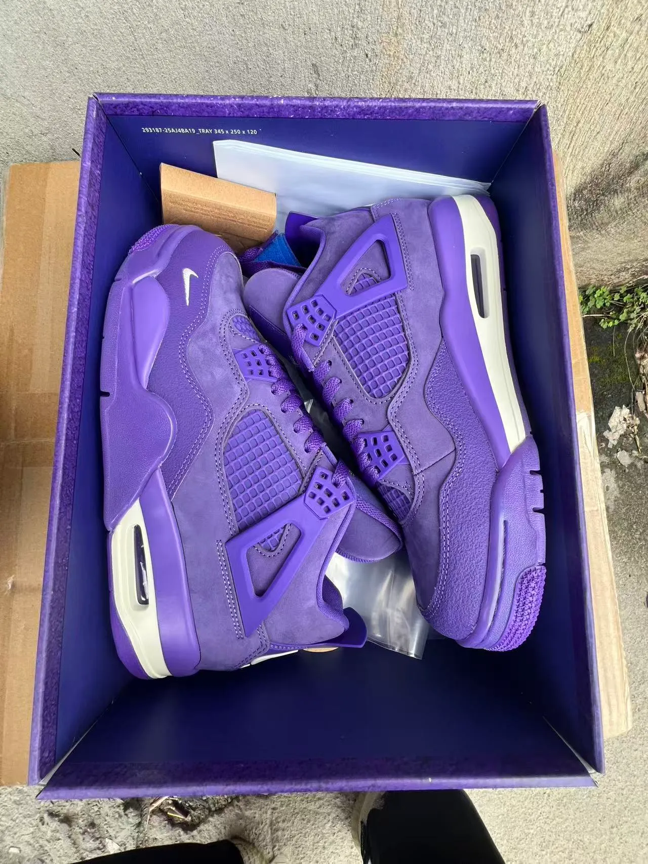 Nike Air Jordan 4 Monochromatic Purple Basketball Shoes 9