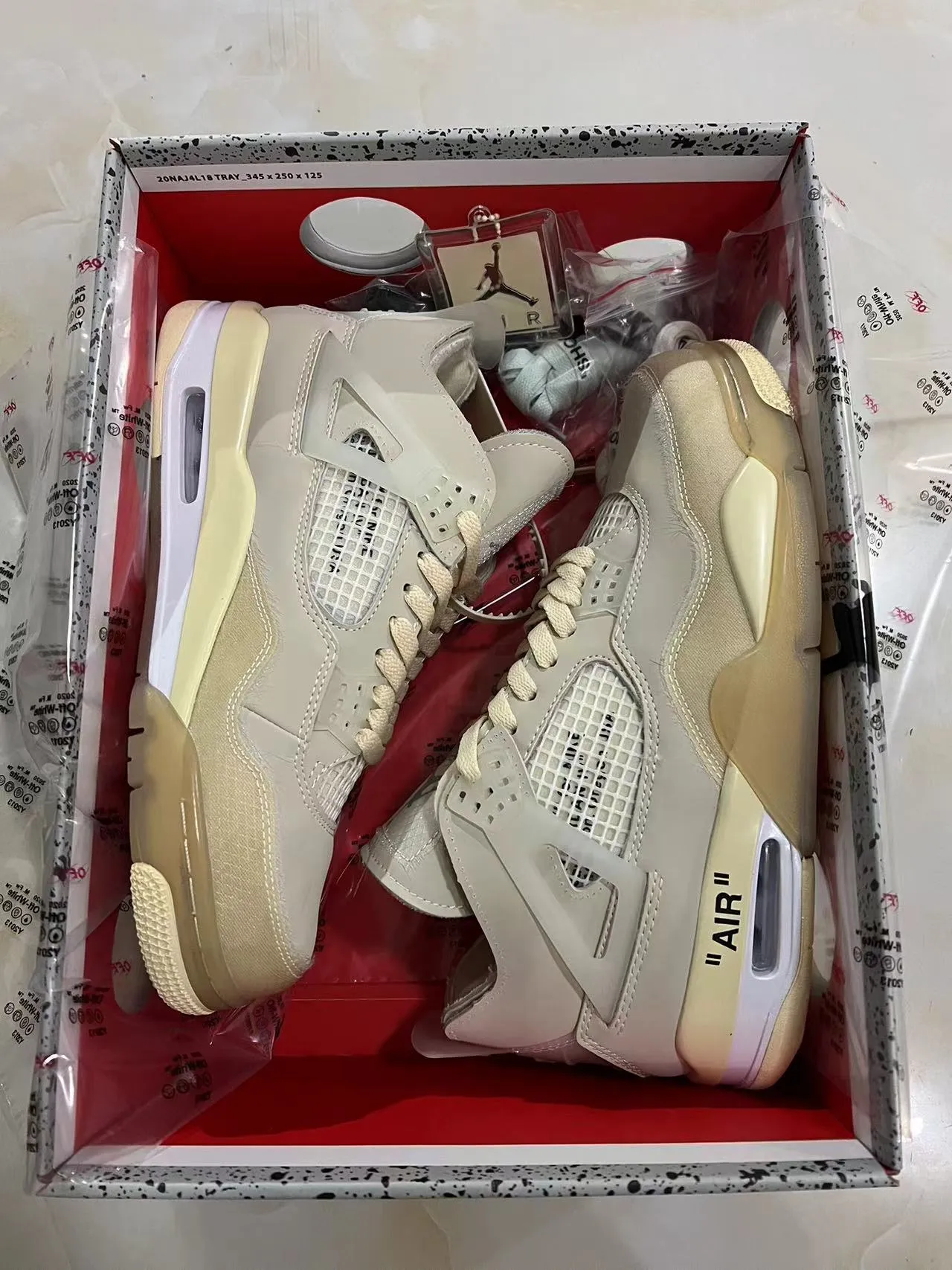 Nike Air Jordan 4 Off-White Beige Basketball Shoes 9