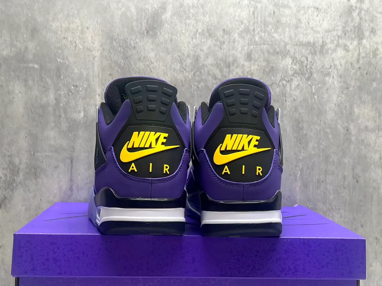 Nike Air Jordan 4 Purple Black White Icy Outsole Basketball Shoes 3