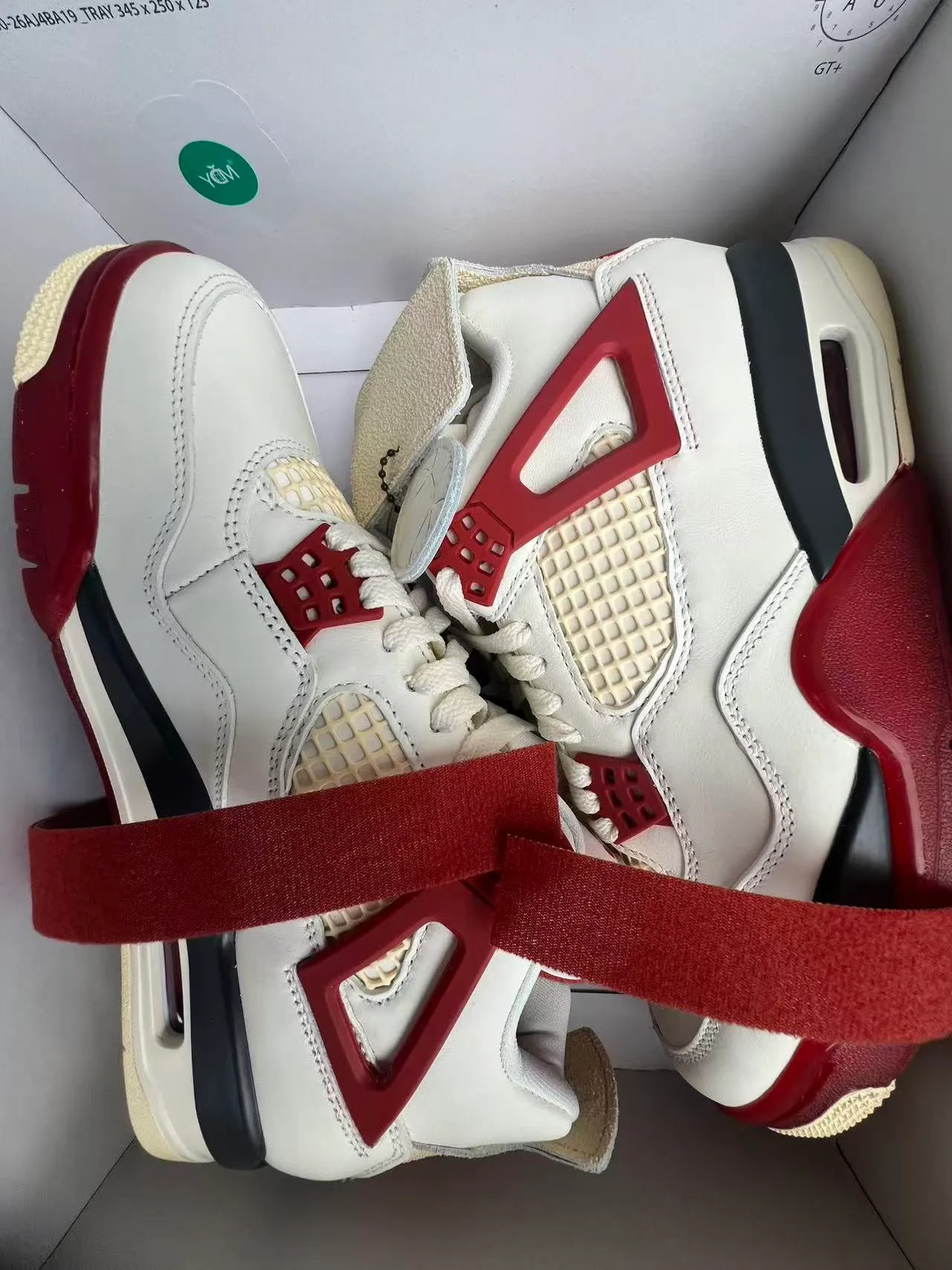 Nike Air Jordan 4 White Red Black Basketball Shoes 9