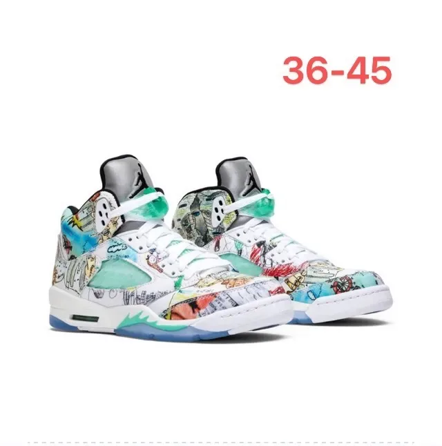 Nike Air Jordan 5 Impression Collage Multicolore Chaussures de Basketball 5